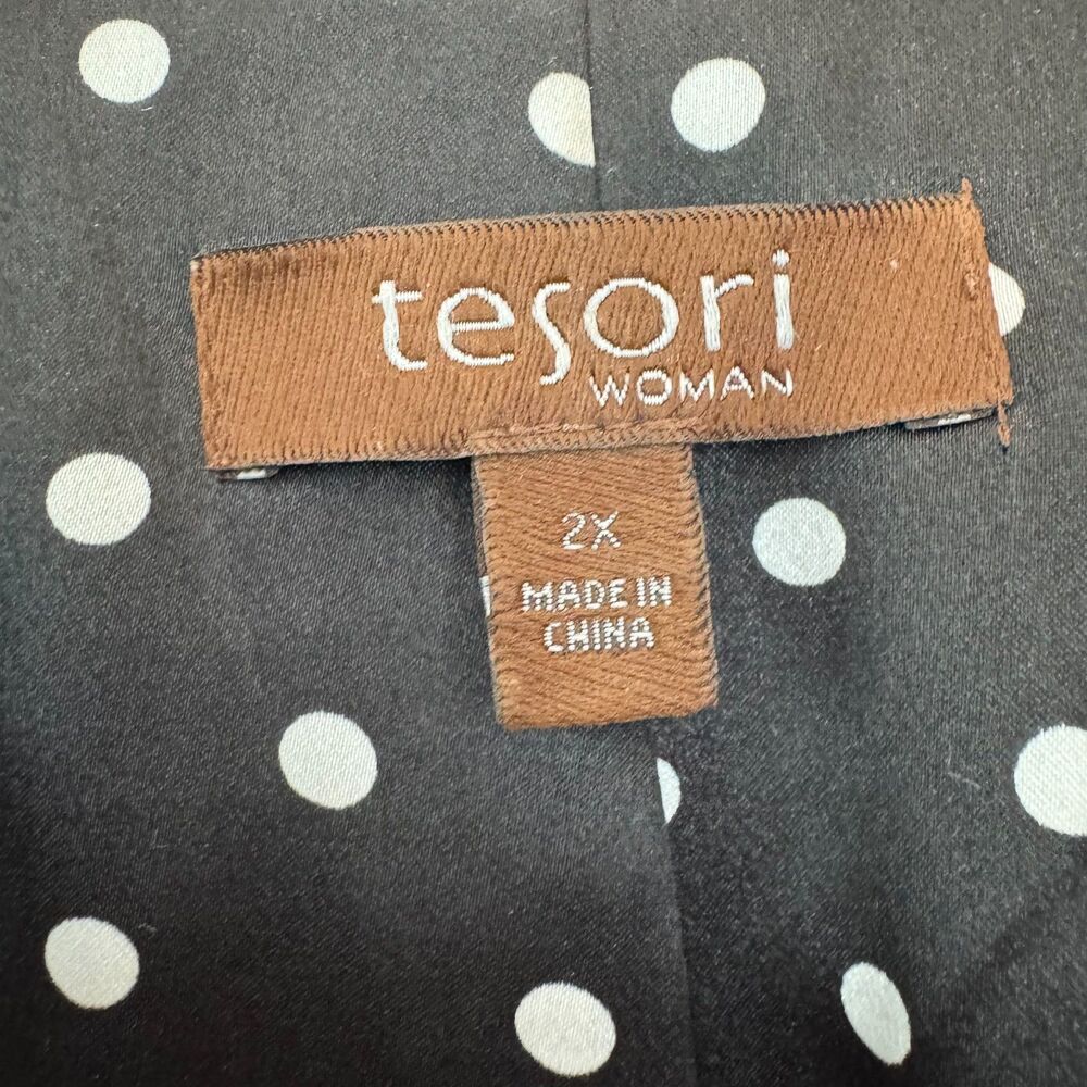 Tesori Women's Plus Black Coat Blazer Size 2X - Picture 6 of 6